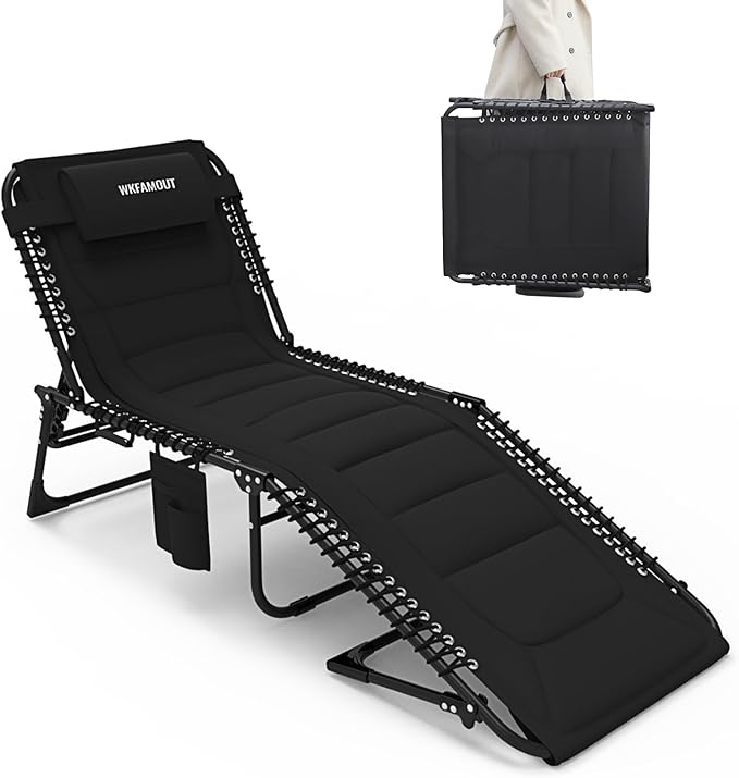 Oversized Padded Outdoor Folding Lounge Chair