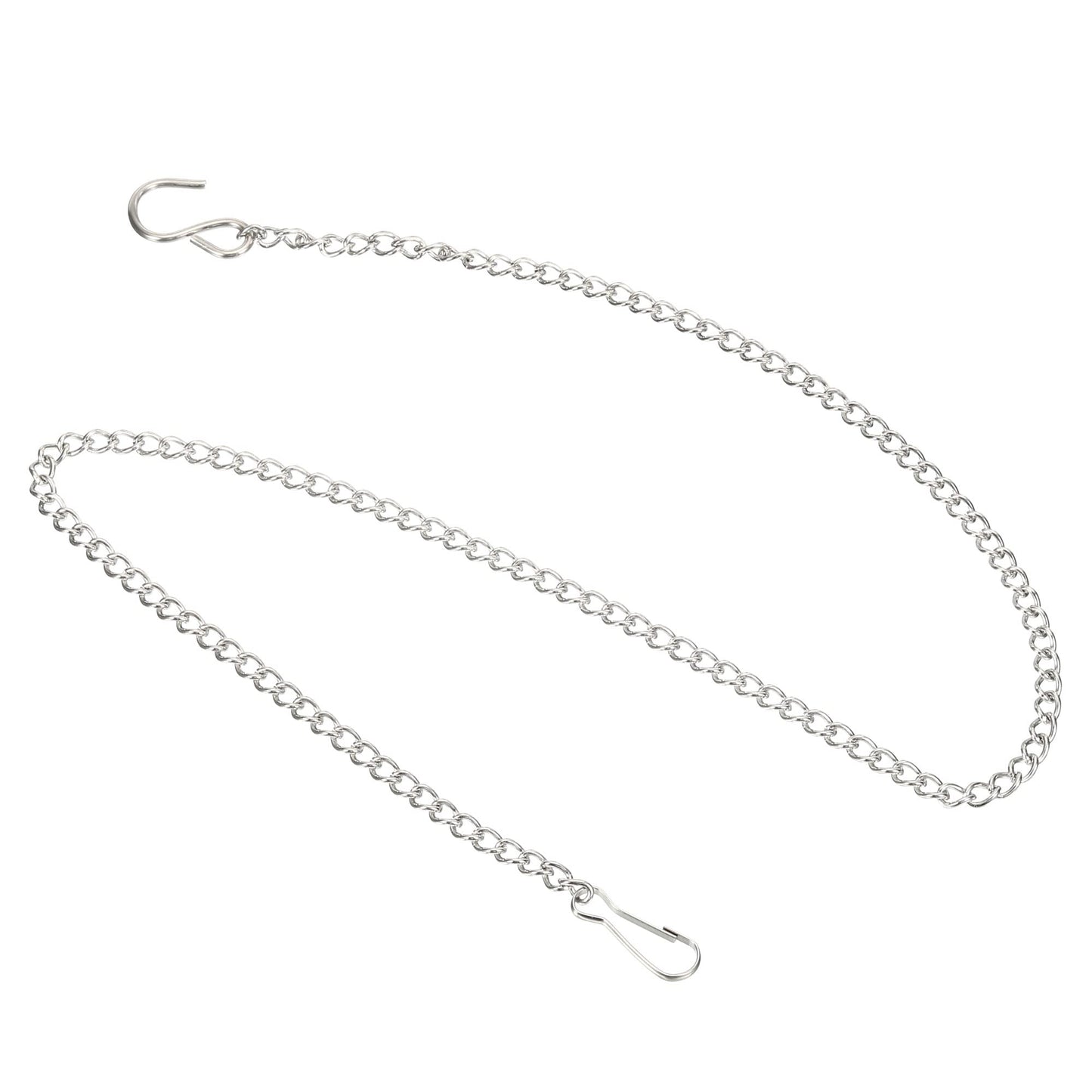 MECCANIXITY Hanging Chain with Hooks Clips 23.62 Inch Garden Plant Hangers for Signboard Chalkboard Basket Lantern Wind Chime, Stainless Steel Pack of 4