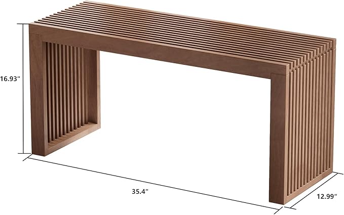 Bamboo Small Dining Bench, Farmhouse Bench