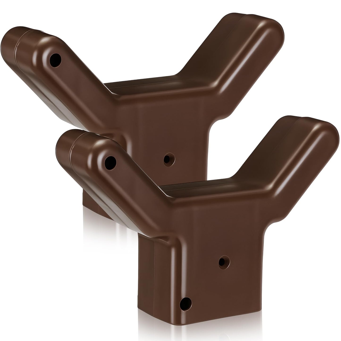 Yungyan 2 Pcs Tree Support, Plastic Fruit Branch Support Device Tree Brace Prevent Them from Breaking for Vineyards Ornamental Gardens Orchards Fits on Standard 1.57 x 1.57 Inch Lumber (Brown)