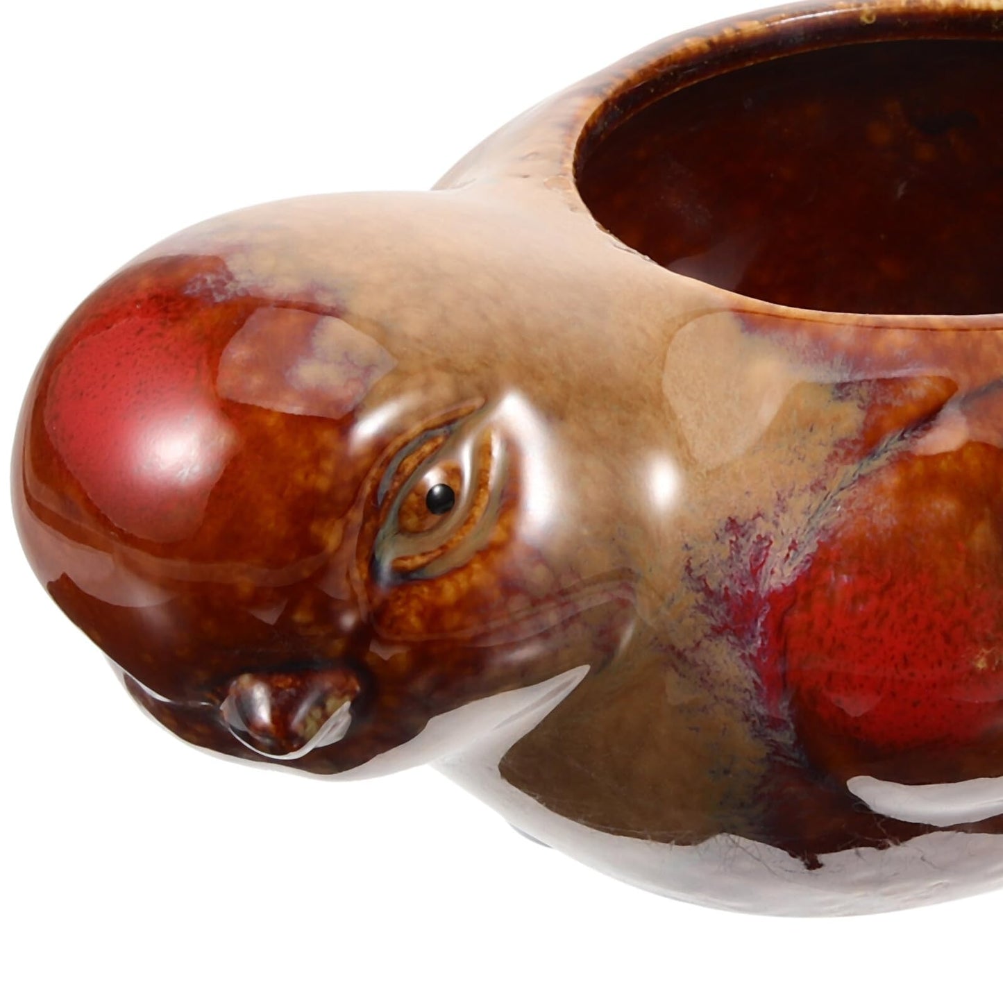 INOOMP Ceramic Succulent Planter Pot Bird Design Indoor and Outdoor Flower Pot Small Size Glazed Ceramic for Succulents and Cacti Decorative Tabletop Planter