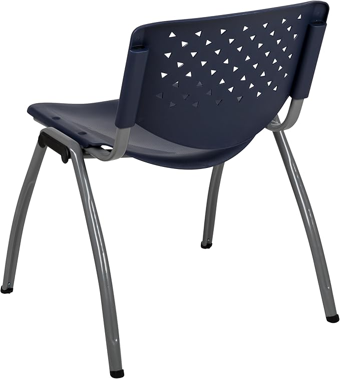Flash Furniture HERCULES Series 880 lb. Capacity Navy Plastic Stack Chair