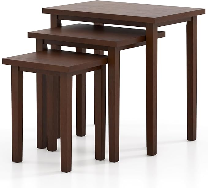 Giantex Nesting Tables Set of 3, Farmhouse Stacking Side Table