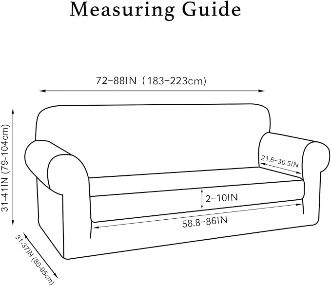 Turquoize Stretch Sofa Slipcover 2 Pieces Sofa Cover Couch Cover