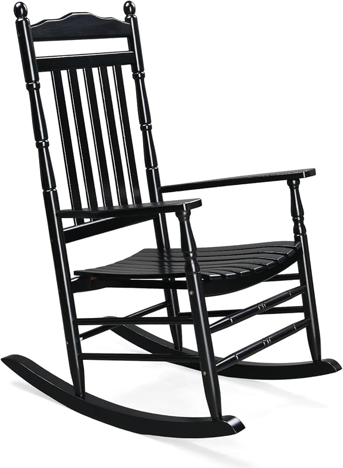 VINGLI Wooden Rocking Chair Outdoor, Patio Rockers