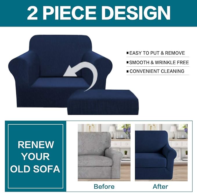 Turquoize 2 Piece Chair Covers Chair Slipcovers