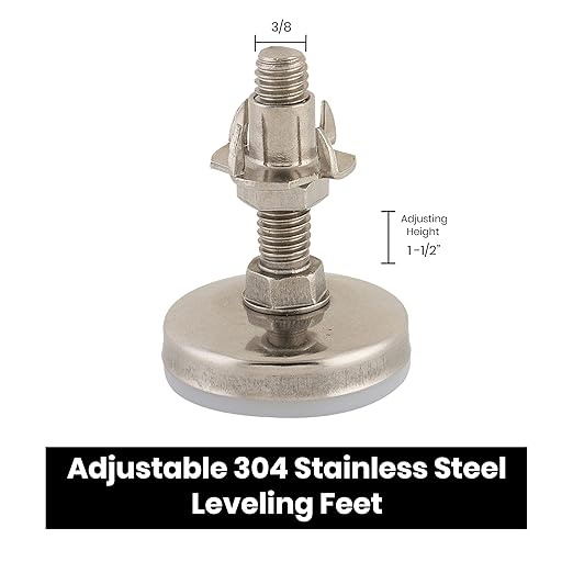 Stainless Steel Outdoor Leveler Kit- 3/8-16 Leg Levelers