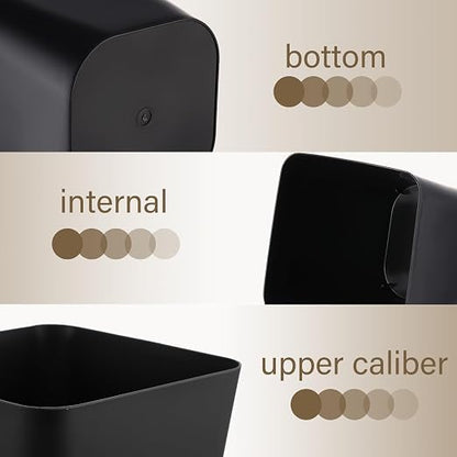 Amyhill 20 Pcs Small Trash Can 2 Gallon Plastic Garbage Can Small Waste Basket for Bathroom Office Kitchen Living Room Bedroom Home Under Desk (Black)