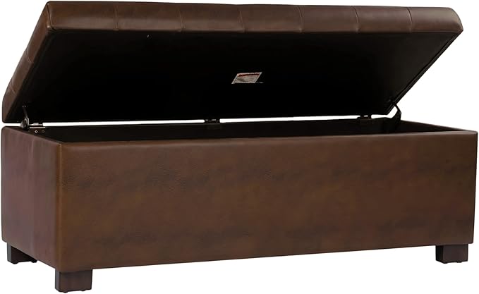 HomePop Large Tufted Storage Bench