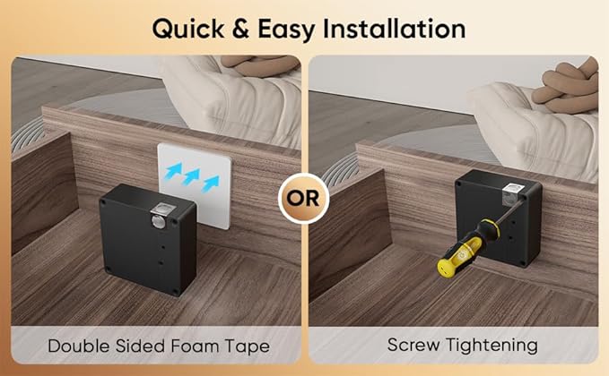 Smart Cabinet Lock Hidden Invisible RFID Kid Keyless Drawer Locks