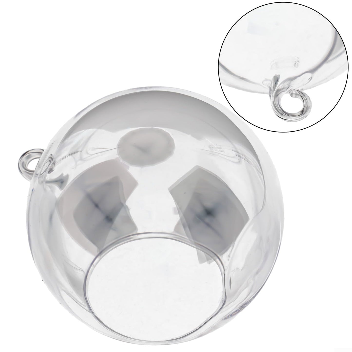 Hanging Glass Ball Vase Clear Borosilicate Terrarium Container With Open Mouth And Flat Bottom For Succulent Plants Air Flowers Home Garden Wedding Party Decoration(10cm)