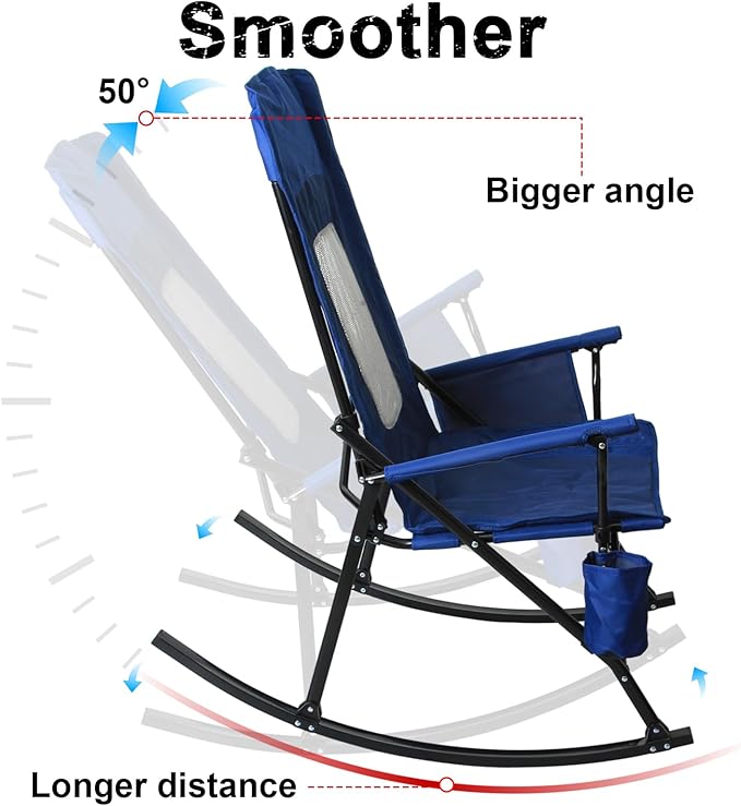 Romswi 2 Pack Rocking Camping Chair