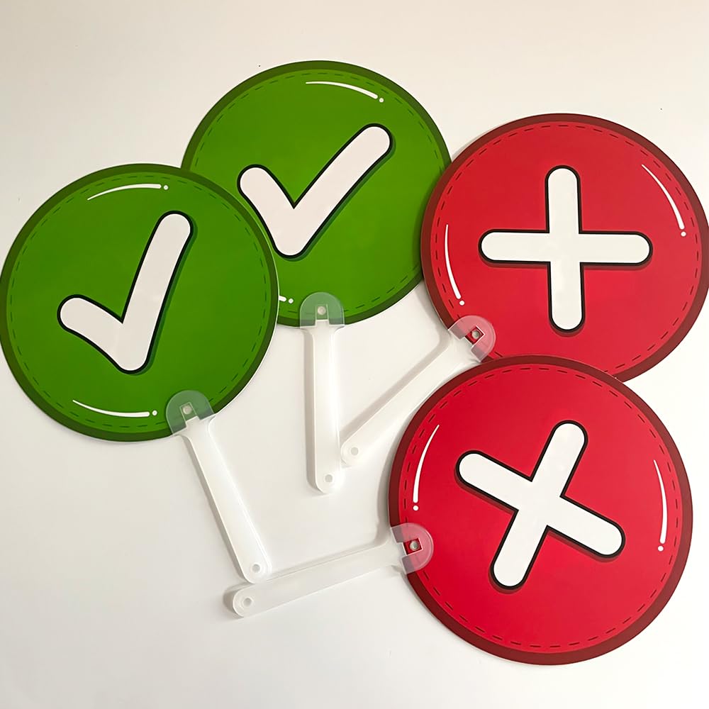 Zwttey 20 Pack True or False Classroom Voting Paddles, Classroom Teacher Student Interaction Signs, Event Meeting Election Supplies