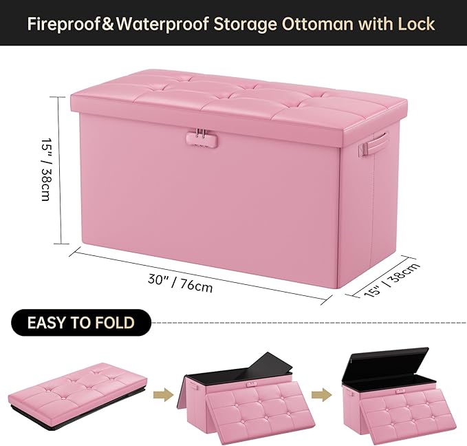 DocSafe Storage Ottoman Bench