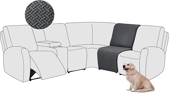ALIECOM 100% Waterproof Recliner Sectional Couch Covers L Shape Stretch Corner