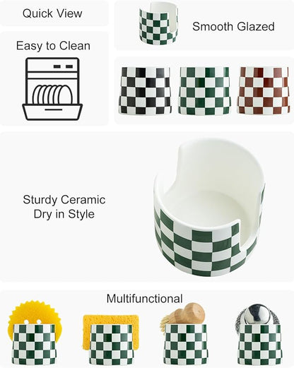 Ceramic Kitchen Sponge Holder, Dish Sponge Holder Suitable