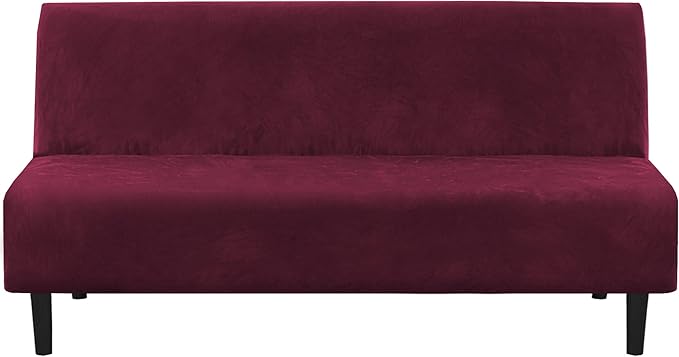 H.VERSAILTEX Real Velvet Futon Cover Armless Sofa Covers Sofa Bed Covers