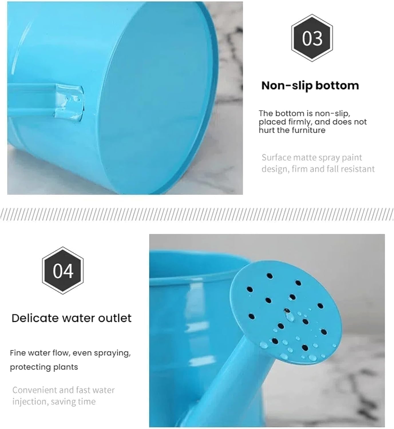 Small Watering Can, Metal Watering Can with Sprinkler Head, Lightweight Durable Decorative Sprinkling Can Gardening Tool Accessories for for Outdoor Indoor Lawn Garden (Yellow)