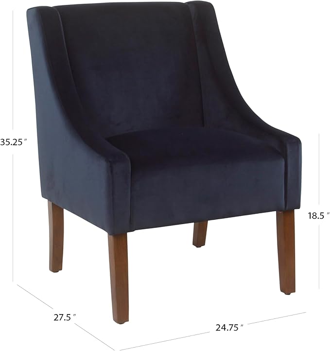 Homepop Home Decor | Upholstered Classic Swoop Arm Accent Chair | Accent Chairs