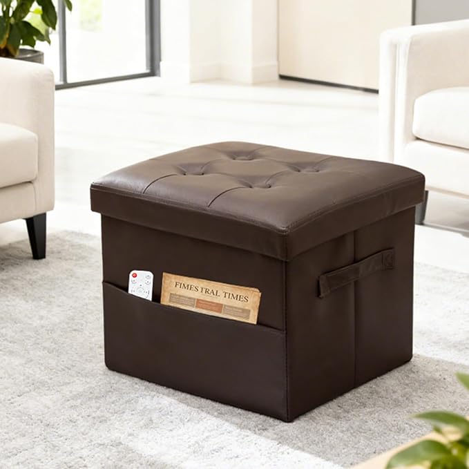 ALASDO Storage Ottoman Footrest Stool Small Ottoman
