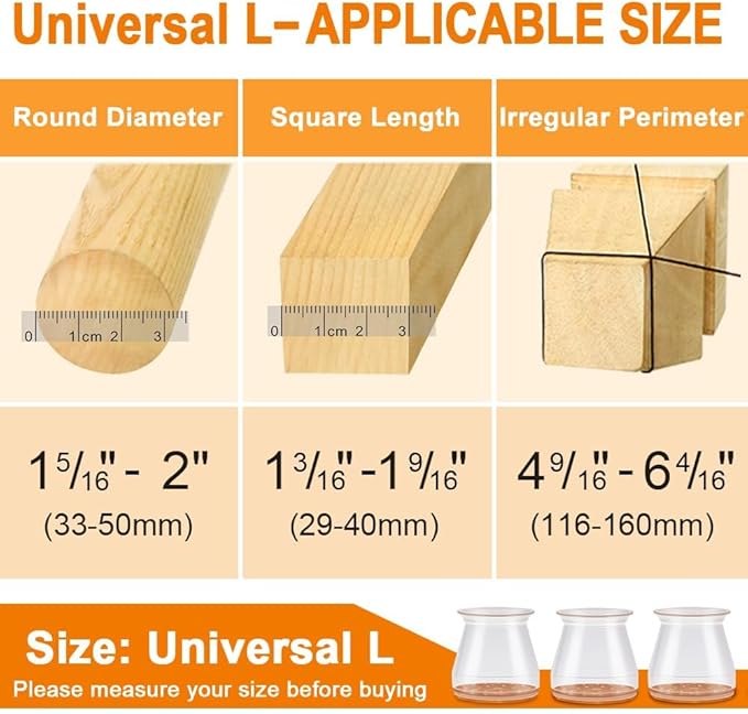 24 Pcs Chair Leg Floor Protectors