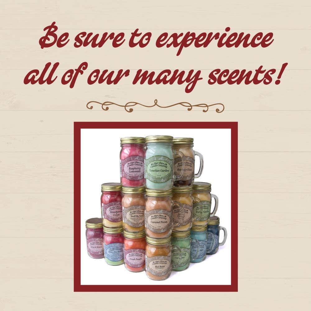 Our Own Candle Company, Grandma's Kitchen Scented Mason Jar Candle, 100 Hour Burn Time, 13 Ounces