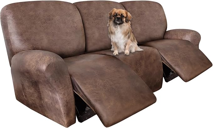 ANARACHON Recliner Couch Cover Leather Look Recliner Sofa Covers