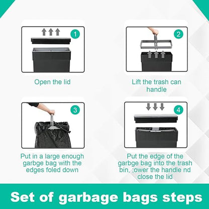 BestOffice 13 Gallon Trash Can Automatic Kitchen Trash Can Touch Free High-Capacity Garbage Can with Lid for Bedroom Bathroom Home Office 50 Liter (Black, 1) (2, Black)
