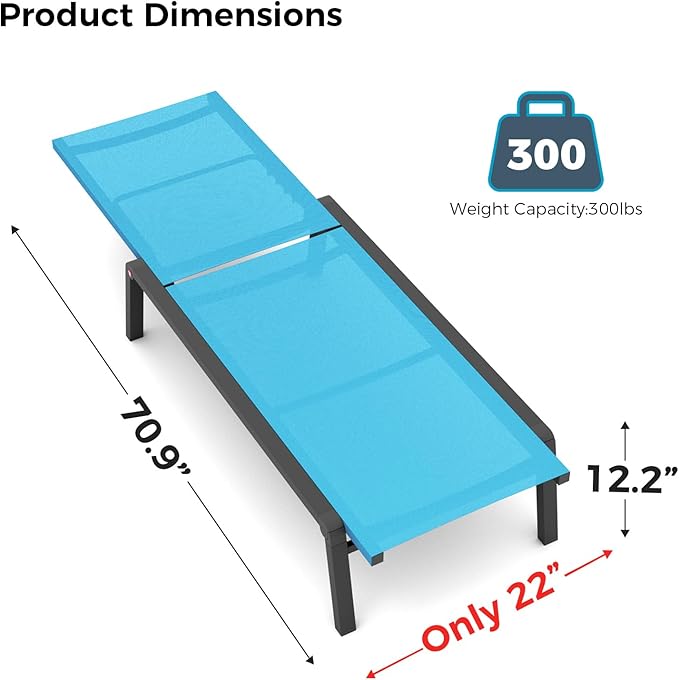 Patio Chaise Lounge Set of 2