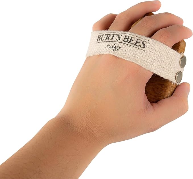 Burt's Bees for Pets Palm Brush with Hemp Bristles for Large Dogs, Ergonomic Handle Reduces Wrist Stress, Removes Dirt and Debris, Ideal for Daily Grooming, Made of Bamboo & Recycled Materials - 2 Pk