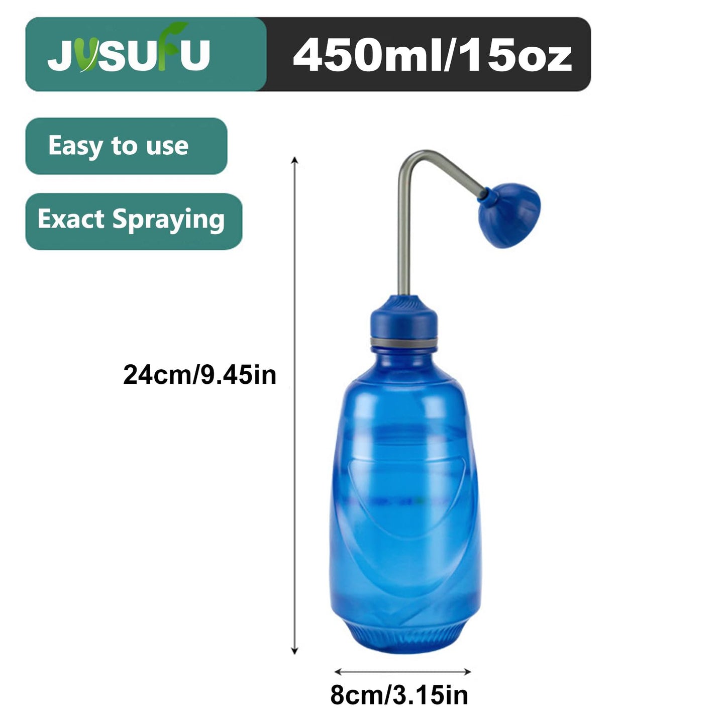 Watering Can for Seedlings, Small Watering Can for House Plant Garden Flower 15oz/0.45l (Blue)