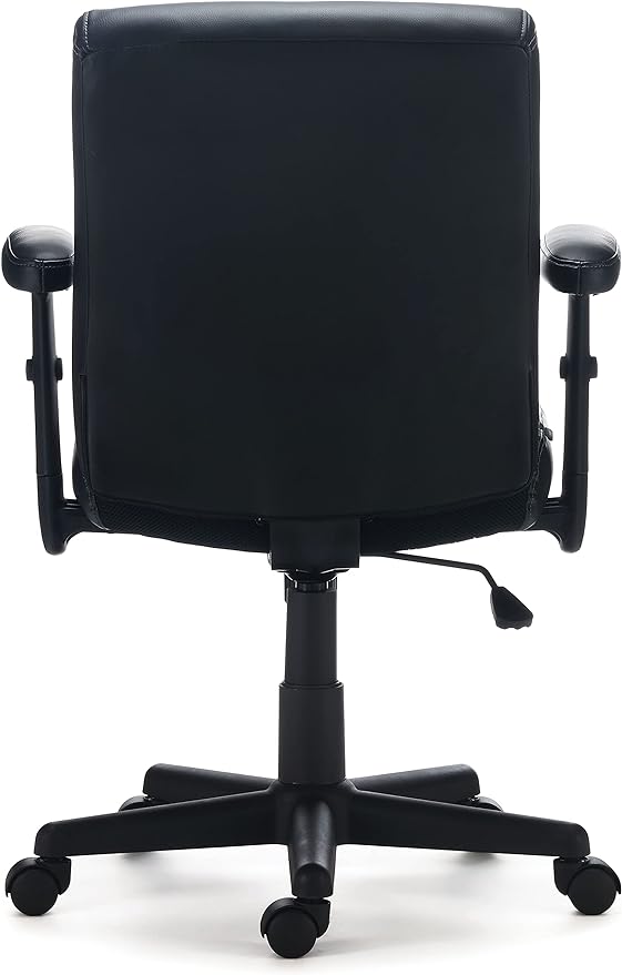 Staples Ergonomic Task Chair, Faux Leather, Adjustable Height
