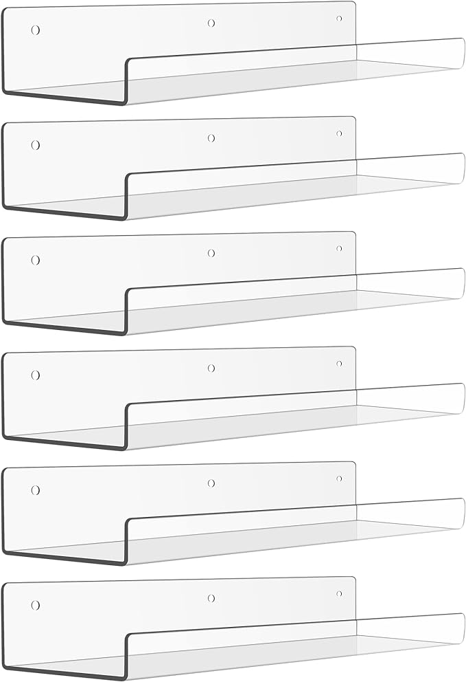upsimples 6 Pack Acrylic Shelves