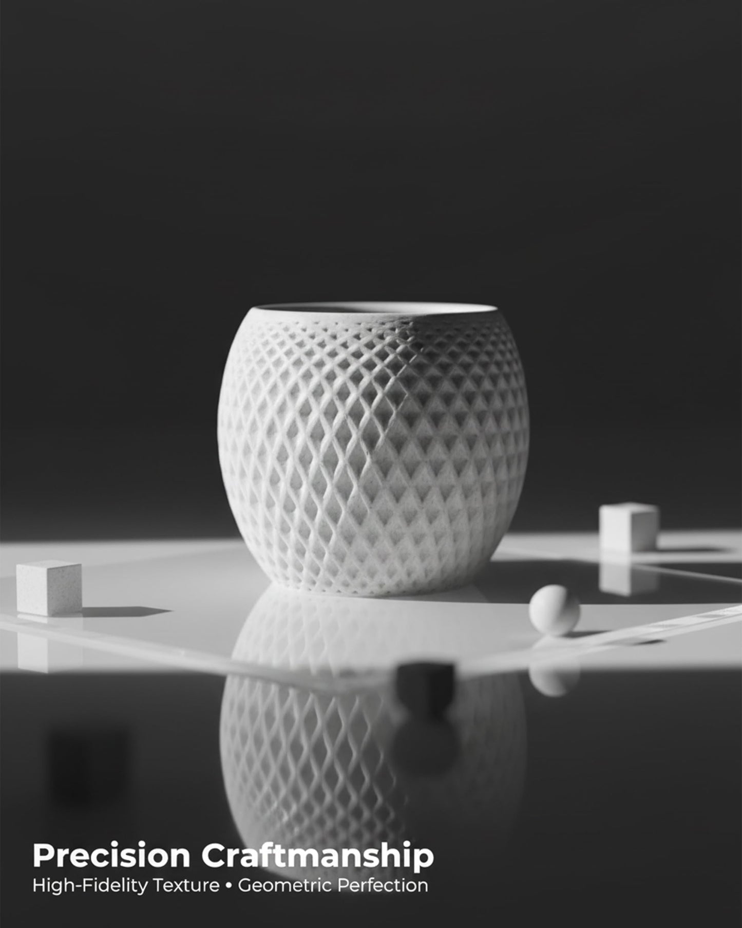 CODIAO Small Plant Pots Indoor with Drainage & Saucer (4 Inch) - Cute 3D Printed Geometric Planter - Modern White Pot for Succulents Cactus - Unique Desk Decor & Gardening Gift (Terra Cotta Base)