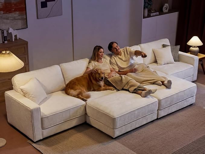 Vipbear 160" Oversized Modular Sectional Sofa, U Shaped Couch Set