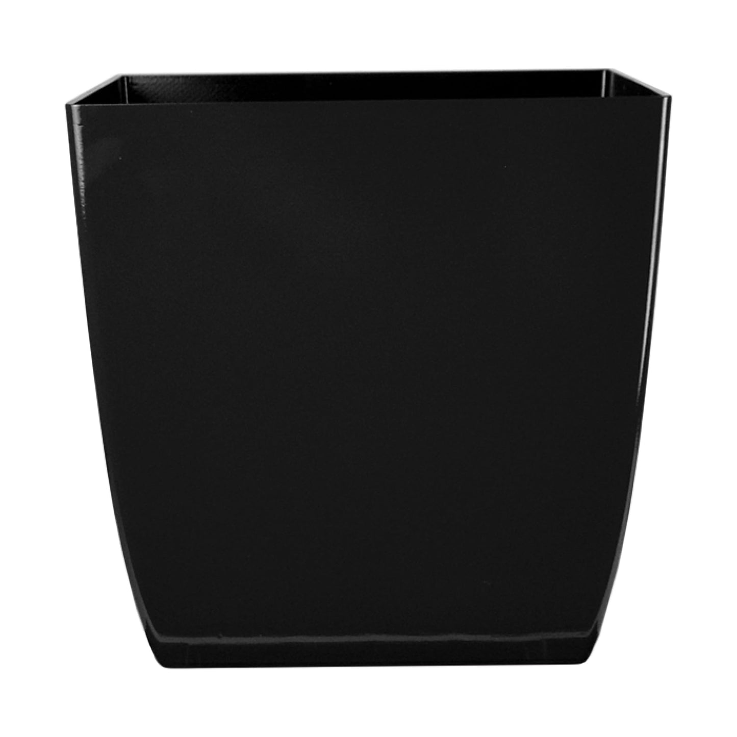 The HC Companies Aria Square Plant Pot w/Drainage - Planters for Outdoor Plants & Indoor Plants - Lightweight & UV-Resistant Plastic Pots for Plants (16" Glossy Black, Pack of 1)