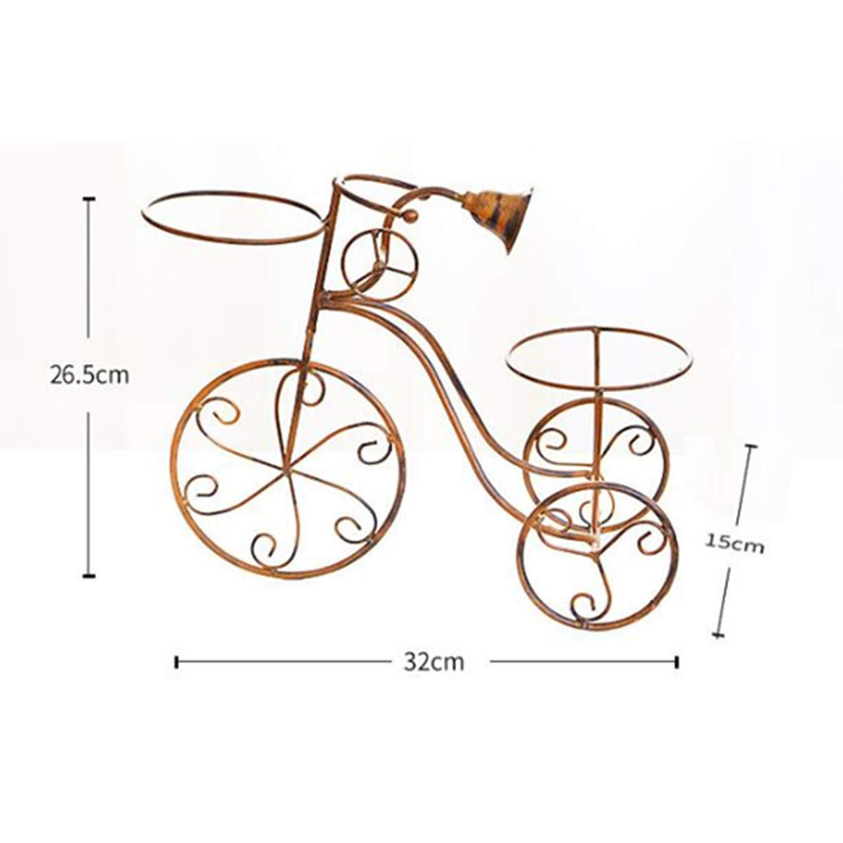 Lovely Bicycle Flower Pots Holder Plant Stand Modern Stable Metal Flower Pot Display Rack for Indoor Outdoor Balcony Home Garden Black