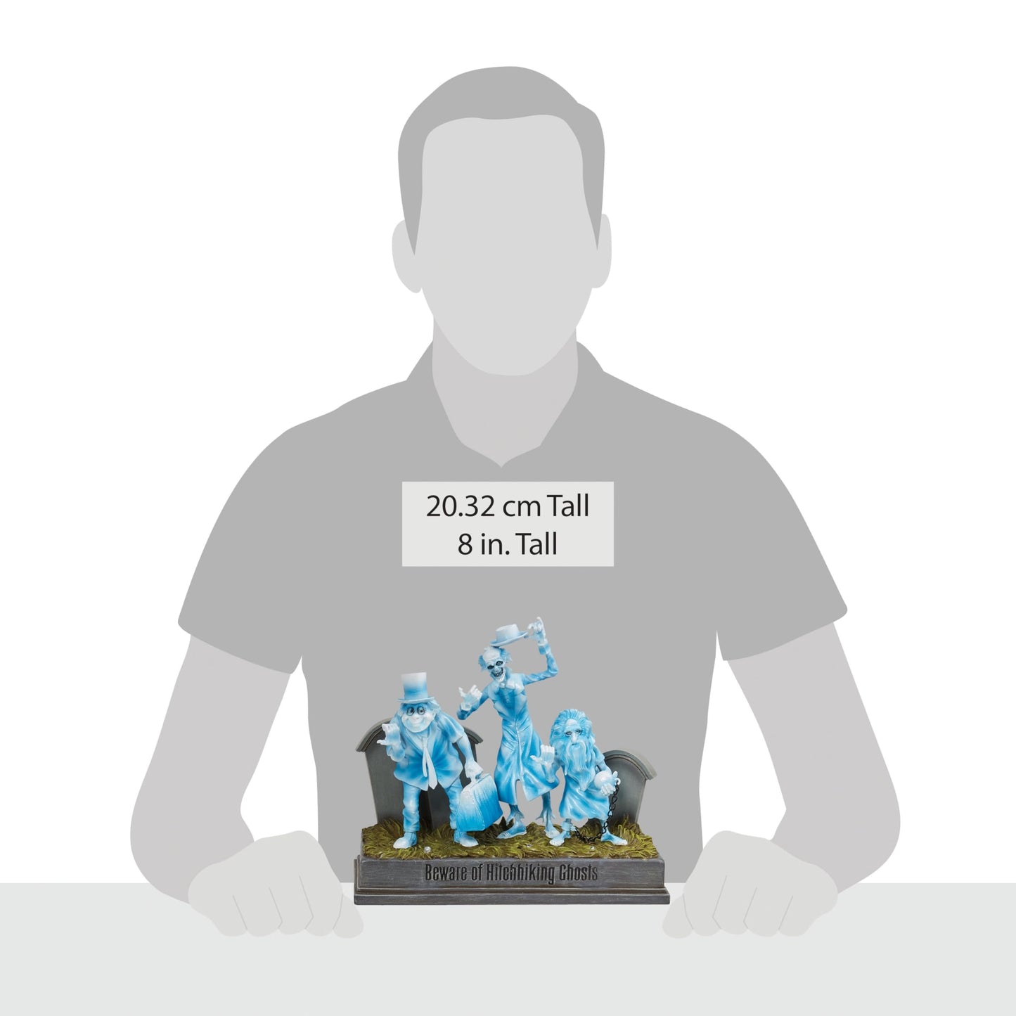 Enesco Disney Showcase The Haunted Mansion Hitchhiking Ghosts Lit Figurine, 8 Inch, Multicolor
