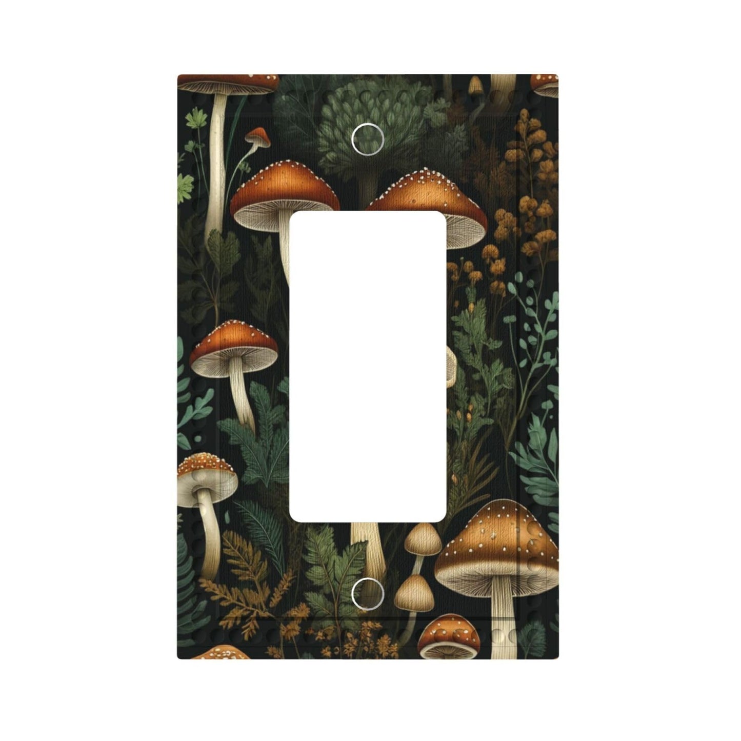 PPZCXWP Vintage Dark Forest Mushroom Toggle Switch Plate Cover
