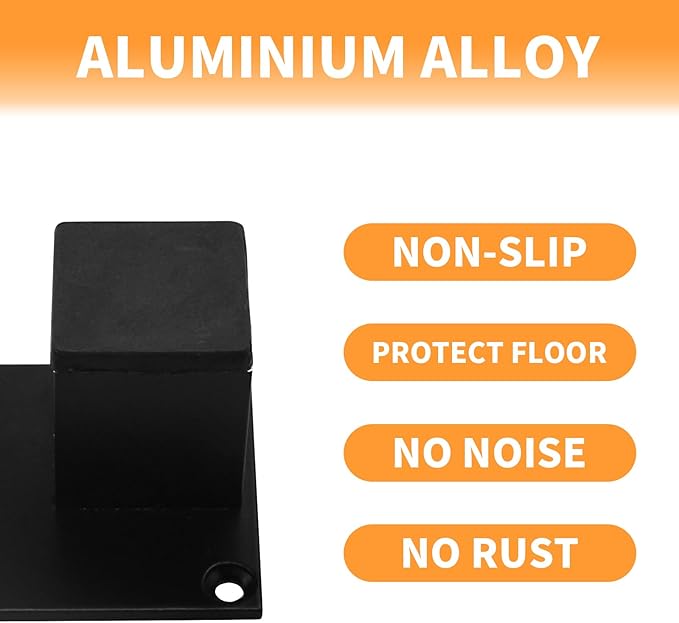 4Pcs 4Inch Metal Furniture Legs, Square Metal Cabinet Support Foot