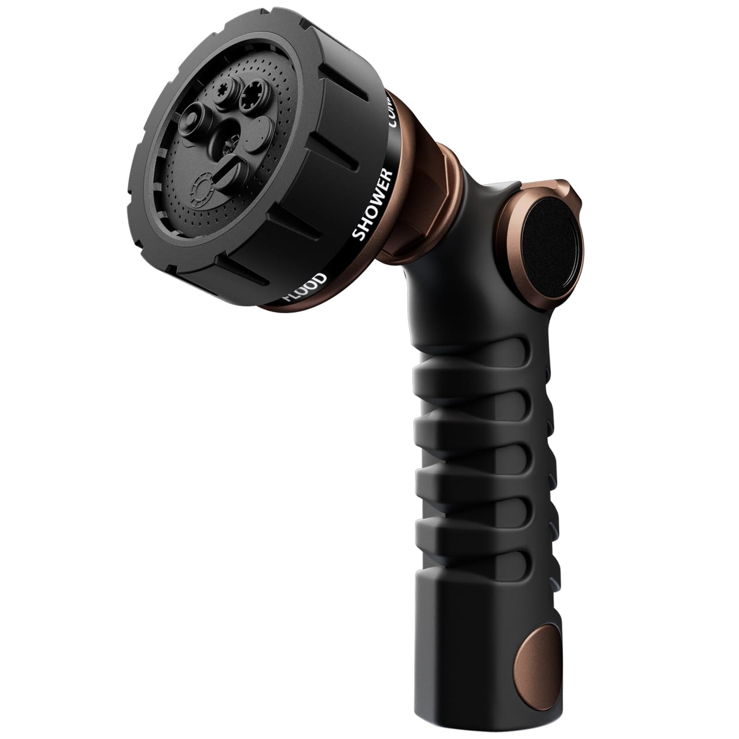 RESTMO Heavy Duty Hose Nozzle, Metal Garden Water Hose Sprayer with 7 Watering Patterns, Thumb Control, On Off Valve, High Pressure Nozzle Sprayer for Watering Plants, Car and Pet Washing