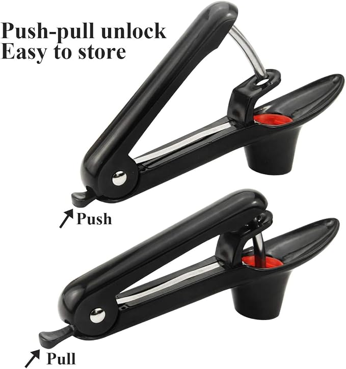 Cherry Pitter Tool, Cherry Pit Remover Tool, Cherry Picker, Fruit Core Remover Design for Make Delicious Cherries Dishes and Cocktail Cherries (Black)