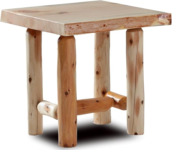 Log Pine and Cedar End Table