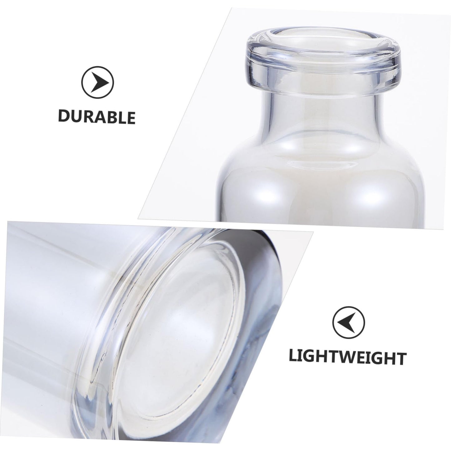 Cabilock Desktop Hydroponics Glass Planter Vase Stylish Terrarium for Home Decor Simple Design Small Bulb Container for Plant Lovers
