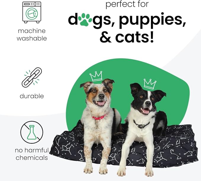 Molly Mutt Small Dog Bed Cover -Rocketman Print - Measures 22”x27”x5’’ - 100% Cotton - Durable - Breathable - Sustainable - Machine Washable Dog Bed Cover