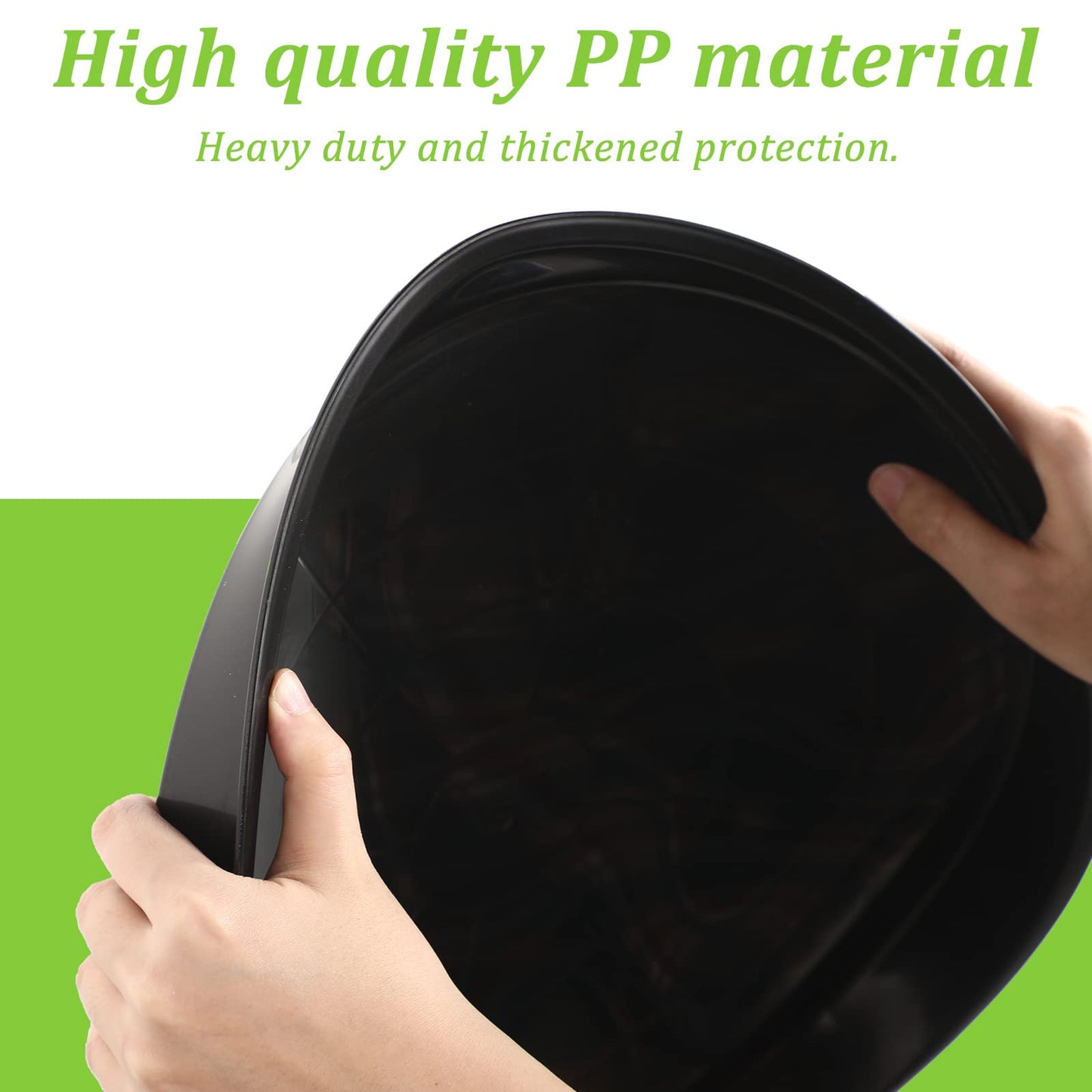 Eccliy 12 Pcs Plastic Plant Saucers Round Plant Tray Large Flower Pot Heavy Duty Planter Water Trays Thick Planter Drip Saucers for Indoors and Outdoors(16 Inch,Black)