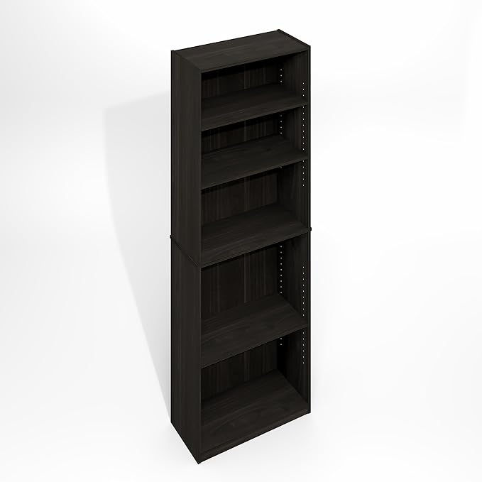 Furinno Jaya Simply Book Shelf, 5-Tier Bookshelf, Bookcase