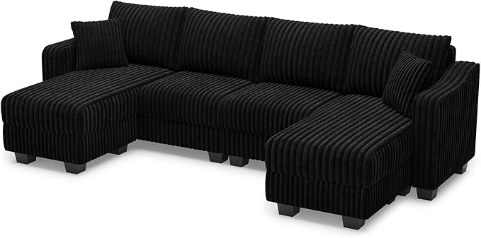 Belffin U Shaped Couch with Reversible Chaises Sectional Couches