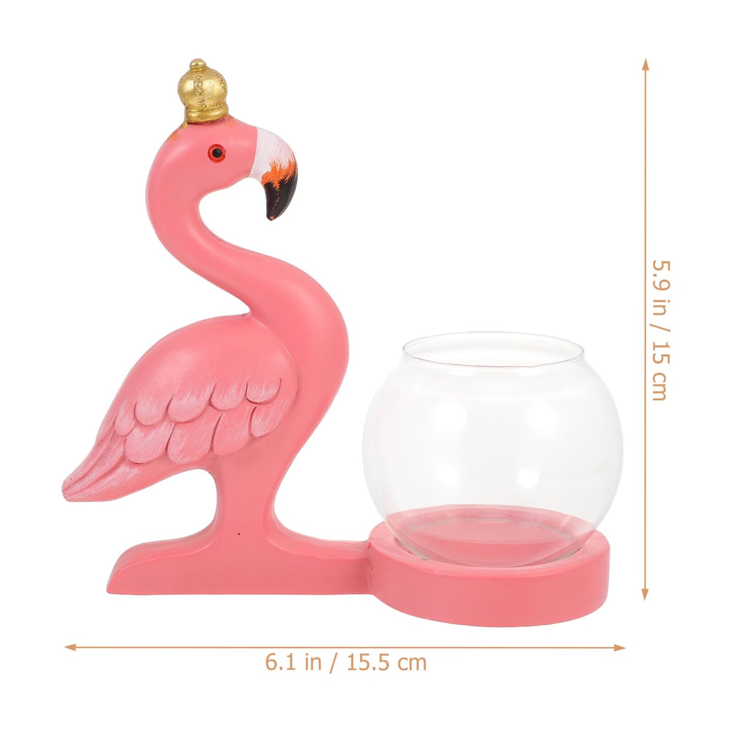 Homoyoyo Flamingo Hydroponic Plants Vase Glass Flower Vase Desktop Terrarium Plant Container for Home Centerpieces Decorative Use