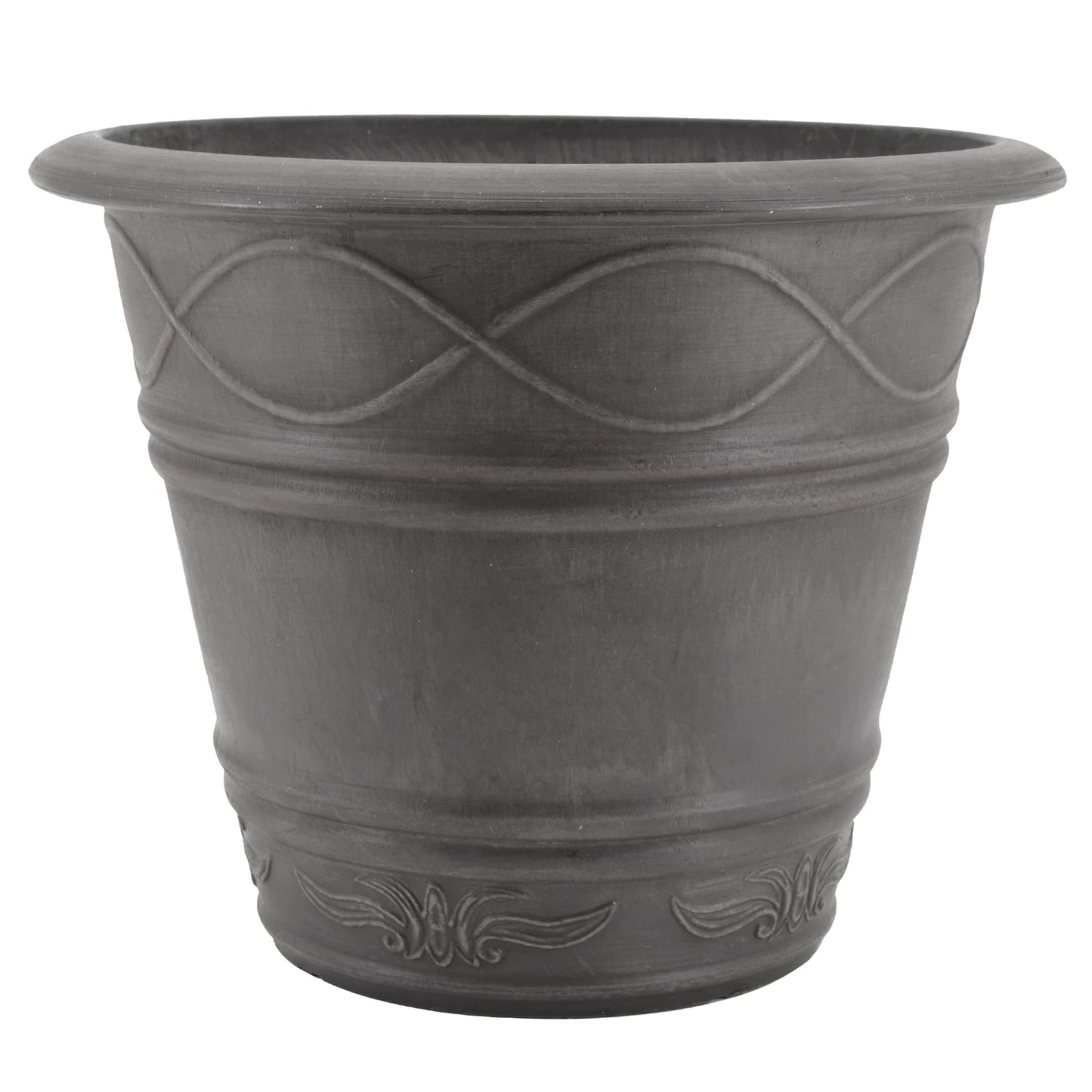 PSW Pot Collection Western Weave Planter Pot for Indoor and Outdoor Plants and Gardens, 14.5-inch, Chocolate